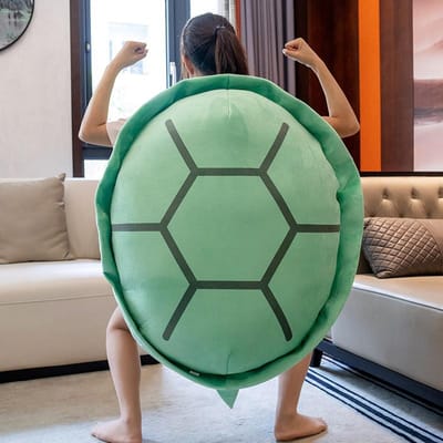 Draagbare Schildpadschild Kussens Schildpad Pluche Kussen Knuffeldier Kostuum Voor Kind Pluche Speelgoed Grappige Verkleed Creatieve Cadeaus blue