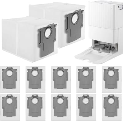 12 Stuks Stofzakken voor Robotstofzuigers - Geschikt voor S8 MaxV Ultra, S8 Max Ultra en Q Revo, Vervangende Accessoires voor Efficiënte Reiniging