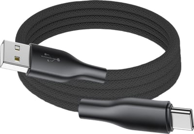 USB A naar USB C Kabel 2 Meter - Stevig Nylon - Zwart