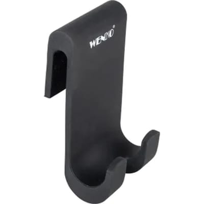Wenko Verna Douchehaak Zwart - 2 Haken - Voor Douchewand tot 10 mm