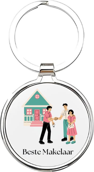 Akyol - beste makelaar Sleutelhanger - Makelaar - makelaars - makelaardij - werk - huizenmakelaar - huizenjacht - agent - bemiddelaar - huis - makelaar van panden - pand - 4 x 7,5 CM