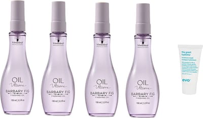 4x Schwarzkopf - Oil Ultime - Barbary Finishing Oil - 100 ml + Willekeurig Travelsize