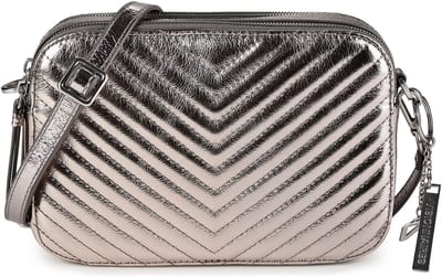 LES VISIONNAIRES Lola Crossbody tas Leder 24.5 cm - Dames - dark silver-silver metal