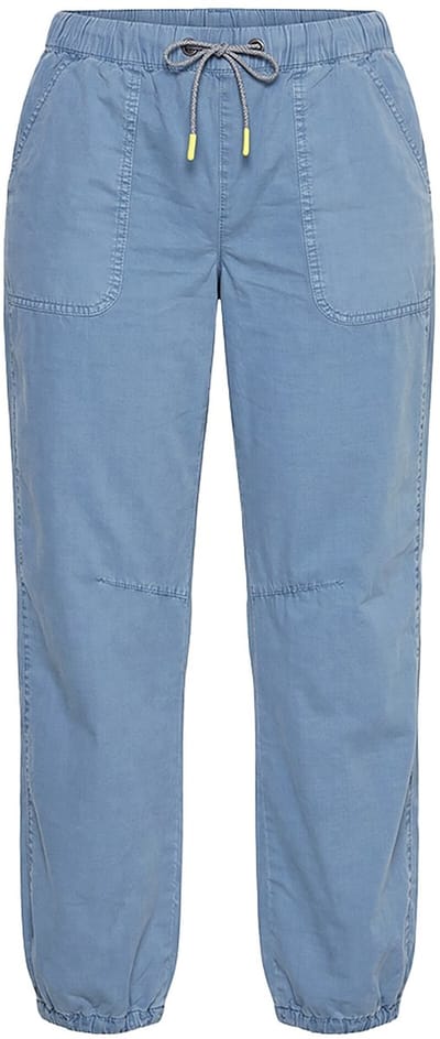 Laurasøn - Dames - Wijde broek elastische tailleband trekkoorden - Blauwgrijs - Maat 46