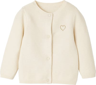 Vertbaudet Geborduurd babyvestje met gouden hartjes