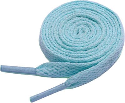 Schoenveters - Veters - Sneakerveters - Fat Laces - Plat - Lichtblauw - Veterlengte 130 cm – Breedte 10 mm