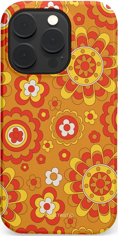 Casetastic Hoesje Geschikt voor Apple iPhone 14 Pro Magsafe - Stijlvolle Beschermende Duo-layer Case - Retro droom
