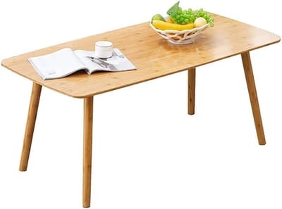 Salontafel - Bijzettafel - Woonkamer Inrichting - Milieuvriendelijk Bamboe - 100x60cm - Veelkleurig
