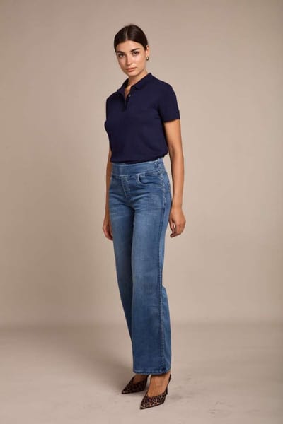 Broek Toxik3 hoge taille jog denim straight extra comfy
