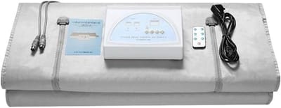 Infrarood Sauna Deken - Warmte deken - Ontspanning thuis - Dubbele ritssluiting - 650 watt - Zilver