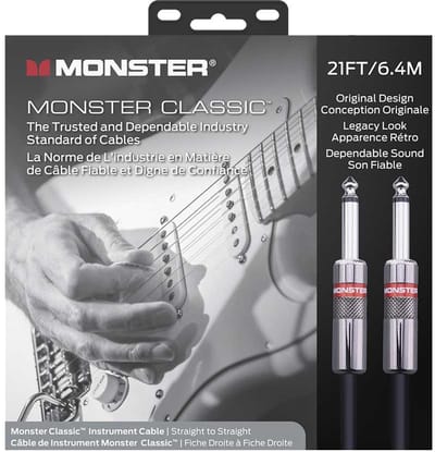 Monster Cable Classic Gitaarkabel 6.4 Meter Recht/Rechte Pluggen 600496