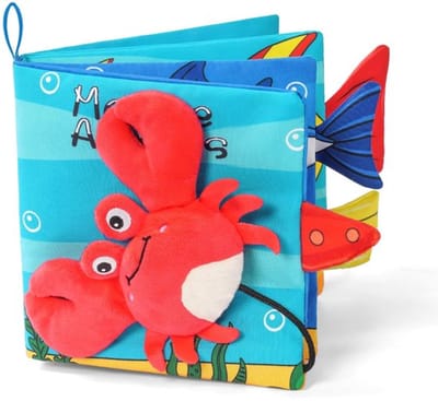 VT Goods - Baby stoffen boek - Oceaandieren - Vroeg leren speelgoed
