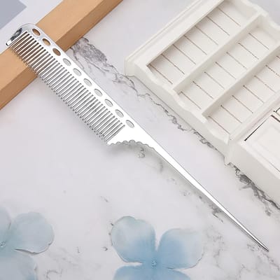 Haarkam Aluminium - Styling Kam - Professioneel Knippen - Lichtgewicht & Duurzaam - 25 cm Pakket - Goud