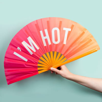 Houten waaier XXL - I'm Hot van Fisura
