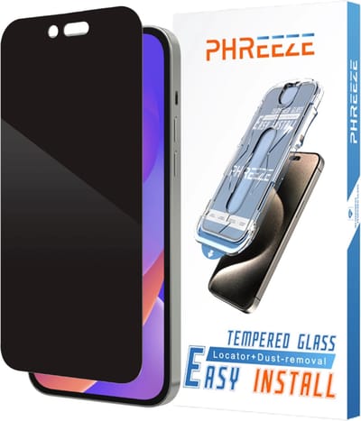 Privacy Glass - Geschikt voor iPhone 14 Screenprotector met Montageframe - 100 Procent Plakgarantie - Screen Protector - 9H Gehard Glas
