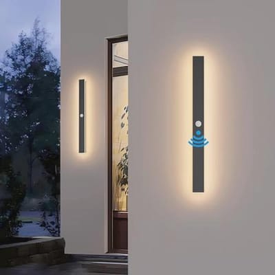 LED Wandlamp - Buitenlamp Sensor - Terras Verlichten - Bewegingsdetectie - 60 cm - Zwart