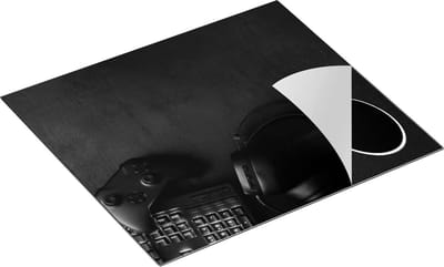 Chefcare Inductie Beschermer Gaming Spullen - Accessoires - Controller - Zwart Wit - 60x50 cm - Afdekplaat Inductie - Kookplaat Beschermer - Inductie Mat
