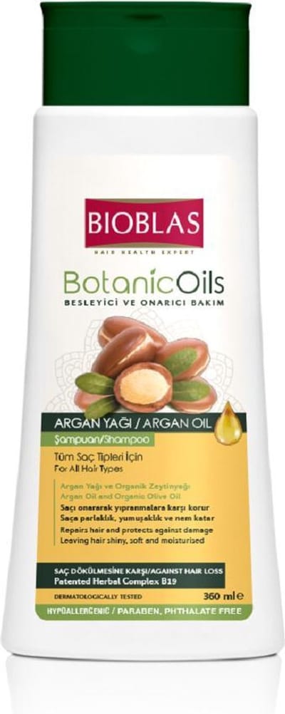 Bioblas Argan Oil Shampoo 360ml(Het voorkomt haaruitval. Voor droog en beschadigd haar) - haarverzorging - arganolie - Argan shampoo - Haarverzorging