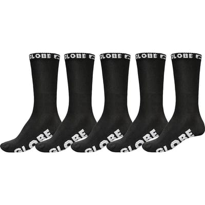 Globe Blackouts Sokken 5 Paren Zwart EU 39-44 1/2 Man