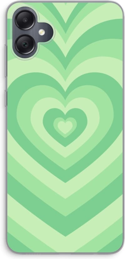 Case Company® - Hoesje geschikt voor Samsung Galaxy A05 hoesje - Hart Groen - Soft Cover Telefoonhoesje - Bescherming aan alle Kanten en Schermrand