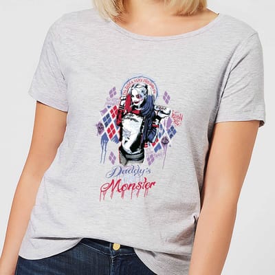 DC Comics Suicide Squad Daddy's Lil Monster Dames T-shirt - Grijs - 3XL