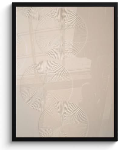 Poster in lijst - Fotolijst 50x70 cm - Posters - Japandi - Beige - Modern - Posterlijst zwart - Decoratie - Wanddecoratie woonkamer - Muurdecoratie slaapkamer