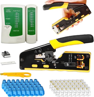 Multifunctionele netwerkgereedschapsset voor RJ45 - CAT5/CAT6/CAT7 - Perfect voor kabelinstallatie