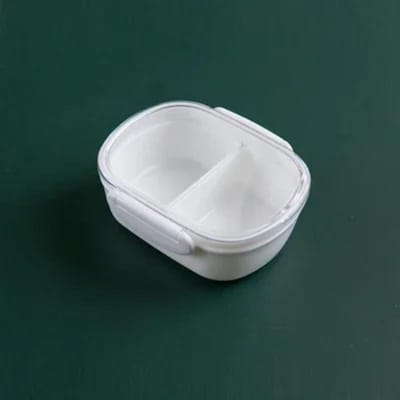 Multifunctionele Lunchbox Bewaardoos, Magnetron Hittebestendig Plastic Voedsel, Fruit Opberg- en Afsluitdoos Draagbare Bento Box white