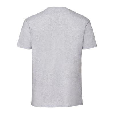 Fruit of the Loom Heren Iconic Premium Ringspun Katoen T-Shirt (Heide Grijs)