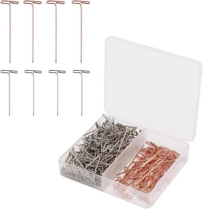 200x T-Spelden RVS 27mm & 38mm – Rechte Spelden voor Pruiken, Breiwerk, Naaien & Knutselen