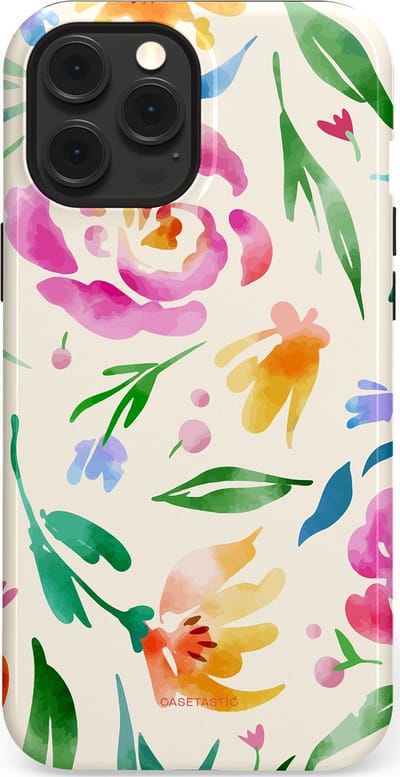 Casetastic Hoesje Geschikt voor Apple iPhone 12 Pro Max Magsafe - Stijlvolle Beschermende Duo-layer Case - Floral Flow
