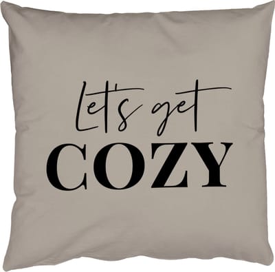 Sierkussens - Kussentjes Woonkamer - 50x50 cm - Beige - Winter - Quote - Cozy - Kerstdecoratie voor binnen - Kerstversiering woonkamer decoratie - Kerstmis versiering in huis - Christmas decorations - Kerstaccessoires