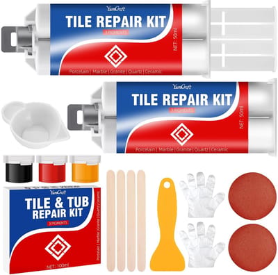 Reparatieset voor Tegels - Bad & Tegel Reparatie - Schade Herstellen - Waterdicht & Krasbestendig - 100 ml - Wit