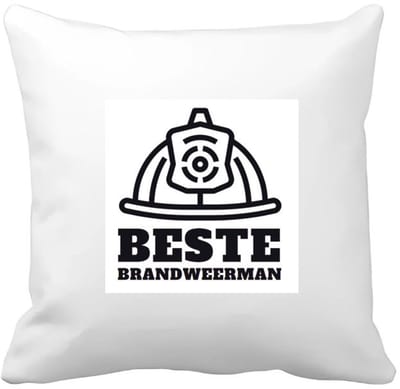 Akyol - beste brandweerman Kussen hoes - Beste brandweerman - collega - cadeau - 40 bij 40 cm