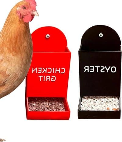Kippengrit Voederbak - Pluimveevoercontainer Grit - Voederen Pluimvee - Slim Anti-Morst Ontwerp - 20 x 10 x 10 cm