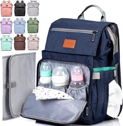 Baby luiertas - Luierrugzak - Babyverzorging - Waterdicht Oxford weefsel - XL - Marineblauw