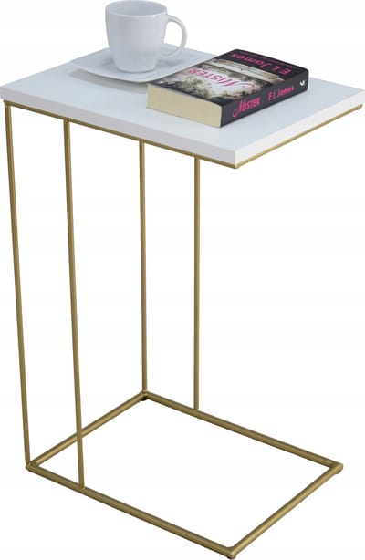 FutuStal - Bijzettafel - Zwart/Bruin - Roestvrij - Elegant