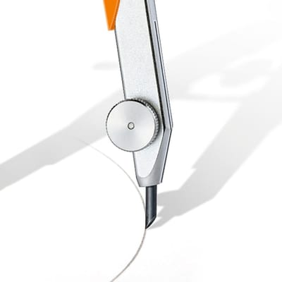 Comfort Geometriepasser met Etui - Neon Geel-Oranje