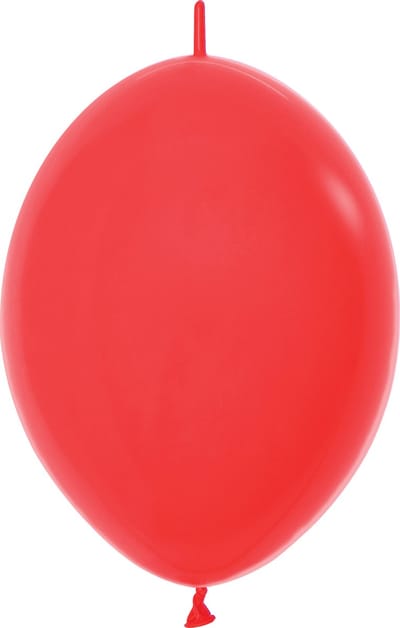 LOL12 - Red - 015 - 50 Stuks, linkaloon Latex, Rood, 30 cm, 50stuk(s)