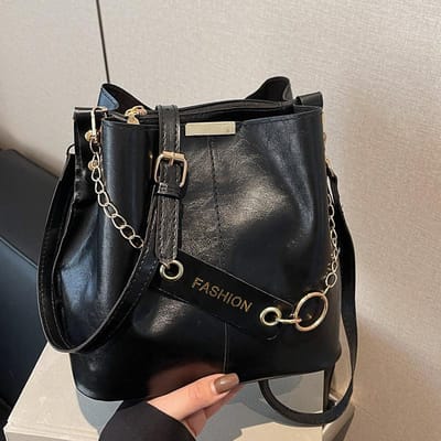 Herfst Veelzijdige Retro Commuter Tas voor Dames Herfst Nieuwe Maillard Crossbody Bucket Bag gray
