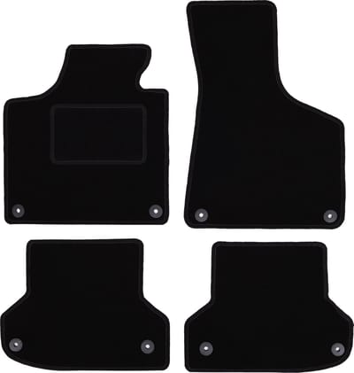 Zwarte veloursmatten voor: Audi A3 8P hatchback, sportback, cabrio (2003-2011)