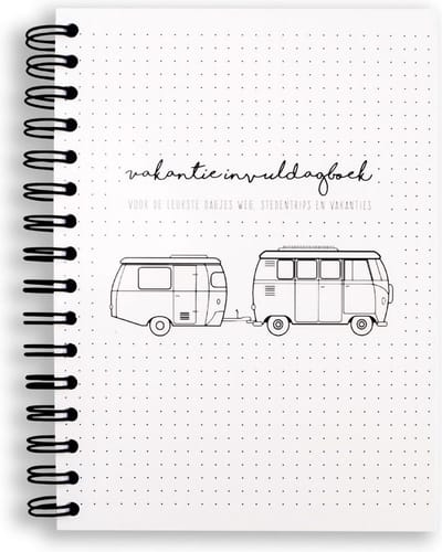 Fyllbooks - Vakantie Invulboek - Reisdagboek, Herinneringsboek, Travel Journal - Inclusief handige Checklist