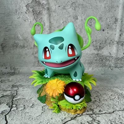 Pokmon Bulbasaur Gengar anime Familie Gras Serie Collectie Kan als cadeau worden gegeven PVC Festival Schattig huisdier Bal speelgoed Duurzaam Cadeau blue