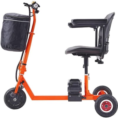 Draagbare 3-wielige scootmobiel voor senioren, 20 km bereik, maximaal 150 kg