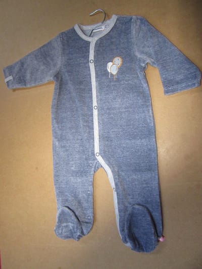 pyjama in velour , blauw met ballon, Noukie's  9 maand 74