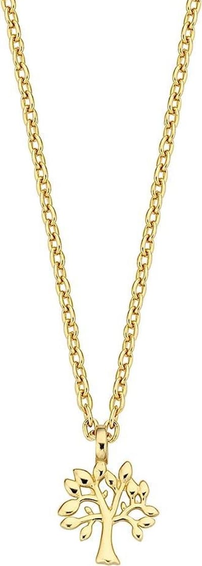 New Bling Goud 9NBG-0025 14 Karaat Gouden Collier met Hanger - Levensboom - Goud