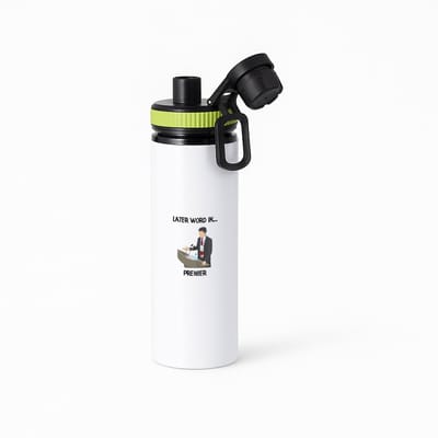 Hacebo® - Later word ik president waterfles met draaidop groen - President - Een toekomstige president - Premier - topman - water fles - 850ML