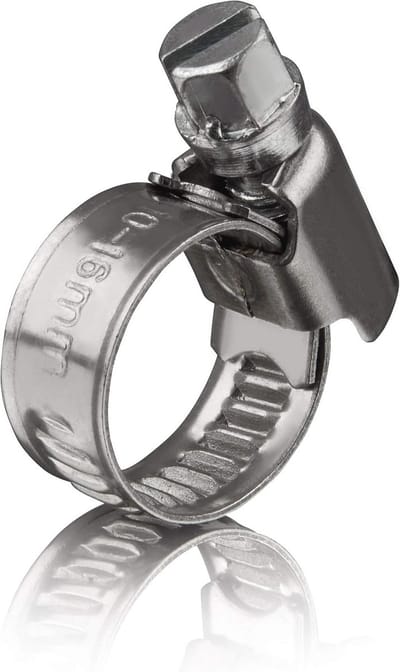 Slangklemmen DIN 3017 - 6 stuks - Roestvrij V4A - Bandbreedte 9 mm - Voor Tuinslangen, Auto's en Aquaria