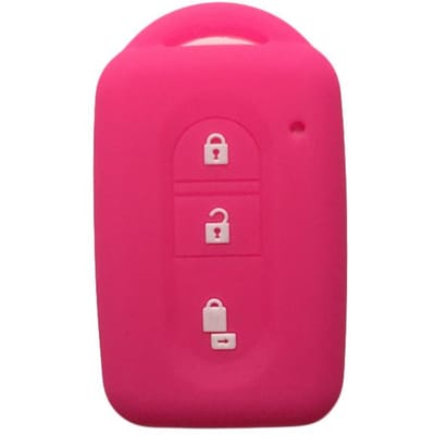 Voor Nissan Micra K12 Siliconen Auto Sleutelhoes Cover Beschermer Fob voor Nissan Logo Juke Duke Xtrail X-Trail T31 Qashqai Sleutelhoes helder roze