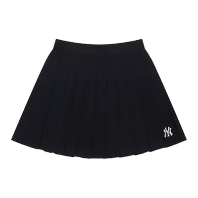 MLB Style Collège New York Yankees SS24 Logo Brodé Jupe-Short Plissée Taille Haute Femme Jupes Noir 3FSKV0143-50BKS XS black